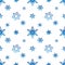 Snowflake pattern gradient blue color white background