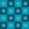 Snowflake pattern. Seamless vector checkered winter background