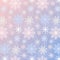 Snowflake seamless pattern gradient Rose Quartz and Serenity colored vintage background