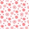 Snowflake seamless pattern. Snow on a transparent background.