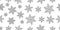 Snowflake seamless pattern. Vector snowflakes geometric background, simple line various shapes