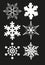 SNOWFLAKE SET VECTOR