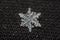 Snowflake shining at black background