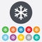 Snowflake sign icon. Air conditioning symbol.