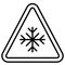 Snowflake sign icon, warning sign vector