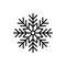 Snowflake silhouette weather icon. Flat vector illustration