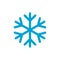 Snowflake simple blue color icon