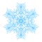 Snowflake sketch icon isolated on white background. Hand drawn mandala. Swirl blue icon for infographic, website, design or app