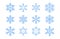 Snowflake Snowfall Icon Collections set