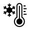 Snowflake temperature glyphs icon