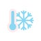 Snowflake, thermometer icon. Simple color vector elements of forecast icons for ui and ux, website or mobile application