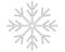Snowflake. Thin graceful snowflake - vector linear picture for coloring, logo or pictogram. Snow is a sign or symbol of winter. Ou