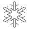 Snowflake thin line icon. Frost vector illustration isolated on white. Snow outline style design, designed for web and