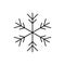 Snowflake thin line icon. Simple Vector illustration.