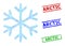Snowflake Triangle Icon and Distress Arctic Simple Seals
