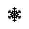 Snowflake vector icon. Cold winter or snow symbol isolated. Vector EPS10