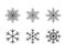 Snowflake vector icon. Ice and snow crystal flake symbol. Weather snowfall sign. Frost and cold logo.