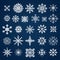 Snowflake Vector Icon Set: Beautiful White Snowflakes For Graphic Design