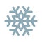 Snowflake vector line icon. Frozen, snow frost and fridge snowflake