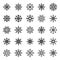 Snowflake Vector symbol graphic crystal frozen decoration for design from the background