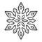 Snowflake. Vector vintage black engraving illustration.