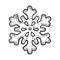 Snowflake. Vector vintage black engraving illustration.