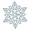 Snowflake. Vector vintage color engraving illustration