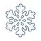 Snowflake. Vector vintage color engraving illustration