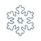Snowflake. Vector vintage color engraving illustration