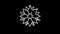Snowflake weather forecast line icon on the Alpha Channel
