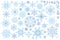 Snowflake winter set.Vector doodles