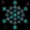 Snowflake winter set vector . Graphic crystal frozen decoration for design. Isolated.