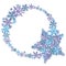 Snowflake Wreath Decorated with Star Shape.