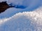 Snowflakes background macro winter weather in the alps