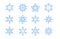 Snowflakes clipart symbol collections set