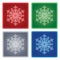 Snowflakes in coloured frames