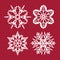 Snowflakes cutting templates collection. Template for Christmas cards, plywood cutting,