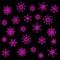 Snowflakes on dark background