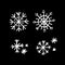 Snowflakes doodle icon