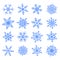 Snowflakes doodle set for your Christmas design