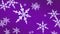 Snowflakes focusing background purple