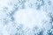 Snowflakes Frame, Snow Flakes Blue Decoration Background, Winter