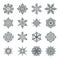 Snowflakes geometric abstract geometry New Year Icons