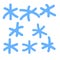 Snowflakes, icon, children`s drawing style.