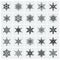 Snowflakes icon. Vector set.