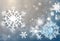 Snowflakes illustrated background for designs, v9