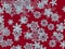 Snowflakes pattern repetition New year celebration holidays