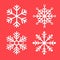 Snowflakes set vector illustration for element Christmas and New