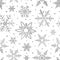 Snowflakes silver glitter. Winter background. Elegant seamless pattern. Marble silver texture. Beautiful delicate snow backdrop. F