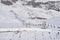 Snowflakes at a ski resort in Santiago, Chile